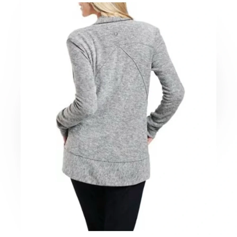 KUHL Nova Cardigan Wool Blend Drape Open Front Ash Gray Size Small